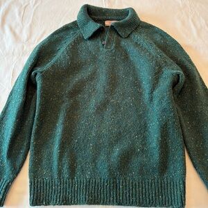 J. Crew x Wallace & Barnes Forest Green Knit Sweater